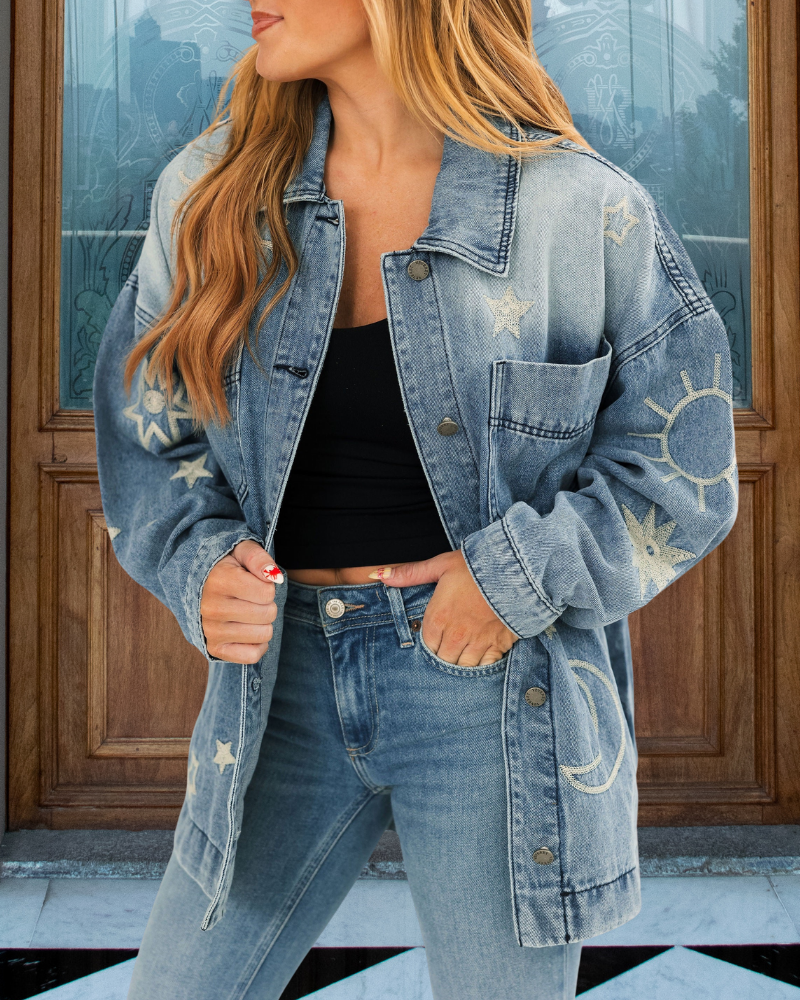 Trendy Star Denim Jacket