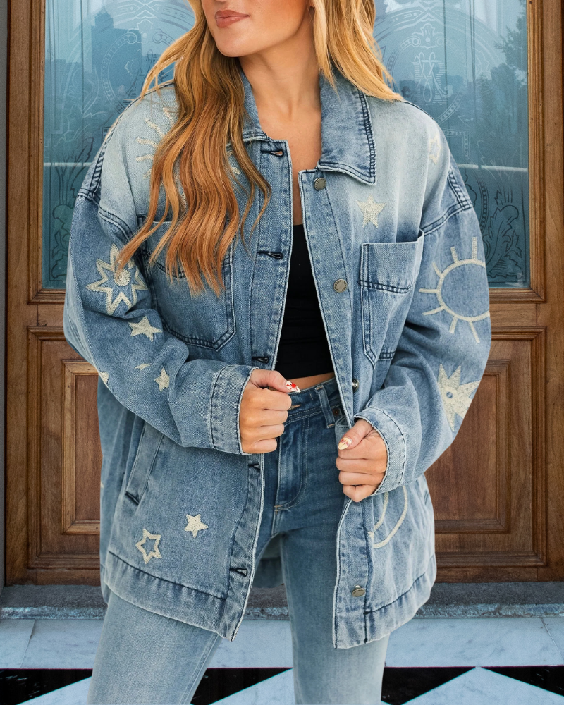 Trendy Star Denim Jacket