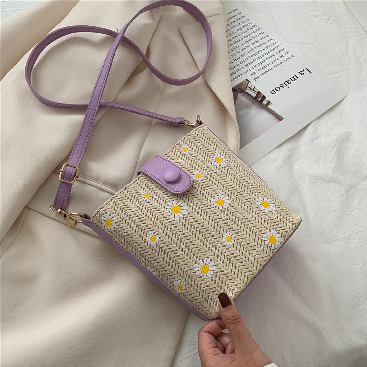 Dashingsoul Daisy Braided Bucket Bag